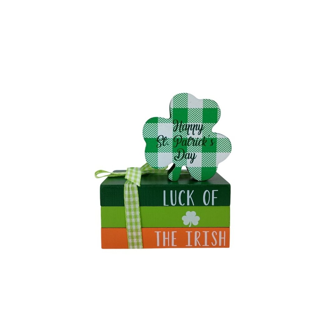 4 Pieces St. Patrick's Decor St. Patrick's Day Sign Wooden (Lucky Style) - Picture 3 of 8